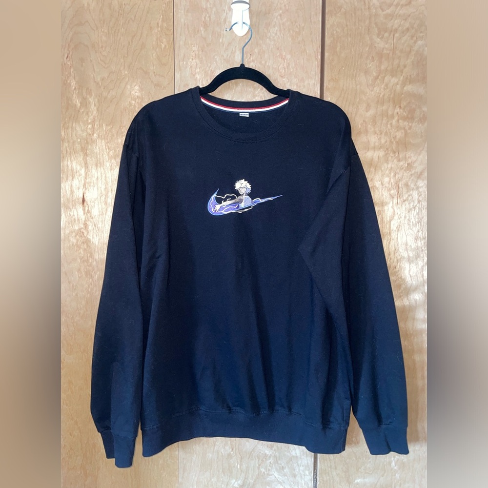 Black Unisex Killua Zoldyck x Nike Lightning Crewneck